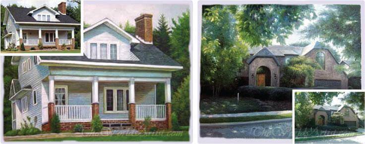 custom oil paintings of homes