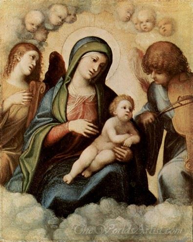 Madonna With Musizierenden Angels