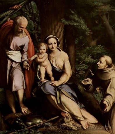 The Rest On The Flight To Egypt With Saint Francis