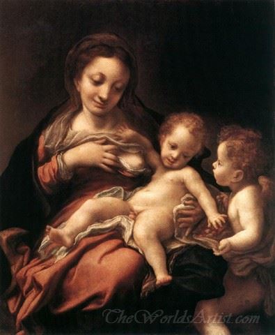 Virgin And Child With An Angel Madonna Del Latte