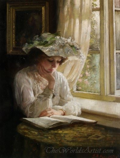 Lady Reading By A Window