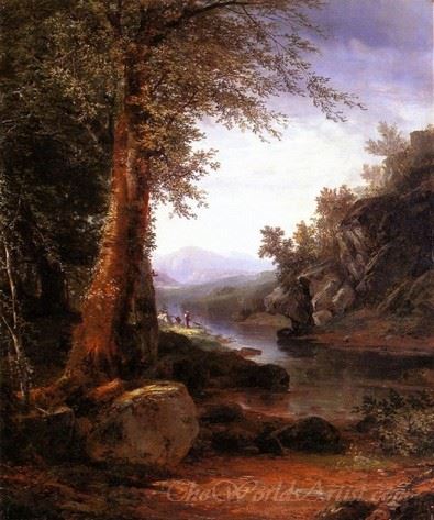 Hunters On A Riverbank