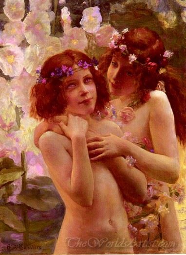 Deux Enfants Aux Couronnes De Fleurs (Two Children In Flowers Wreaths)
