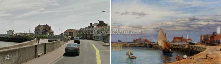 John Brett Entrance To Yarmouth Harbor Oil Painting.