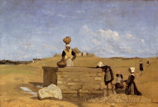 Breton Women At The Fountain