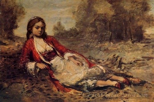 Young Algerian Woman Lying On The Grass