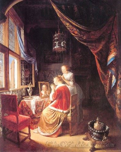 The Lady At Her Dressing Table