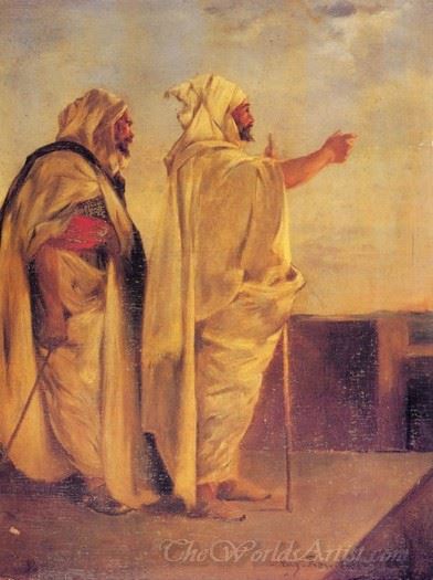 Two Arabs On A Terrace