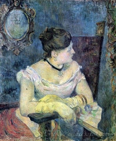 Madame Mette Gauguin In An Evening Dress by Paul Gauguin Oil Painting | The  World's Artist