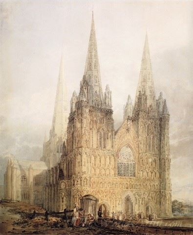 The West Front Of Lichfield Cathedral