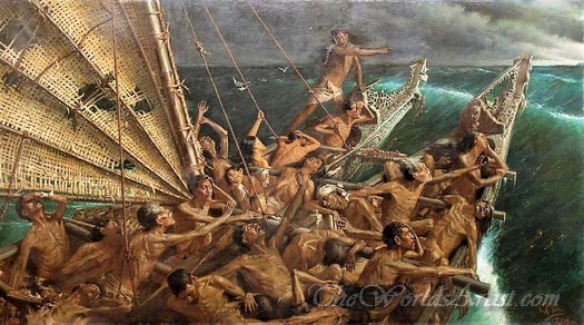 The Arrival Of The Maoris In New Zealand