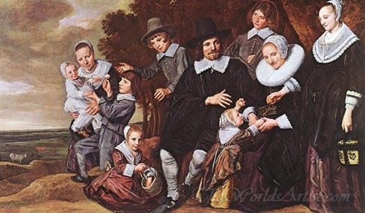 Family Group In A Landscape