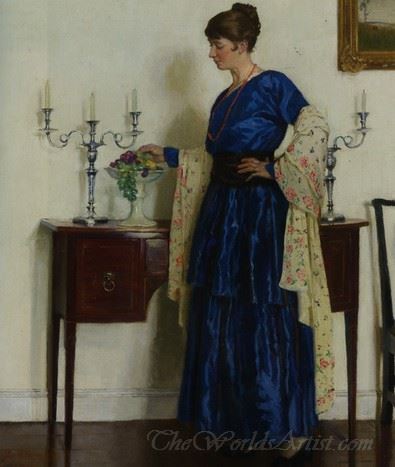 Woman By The Sideboard The Artists Wife Gertrude