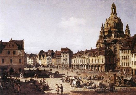 View Of The New Market In Dresden 