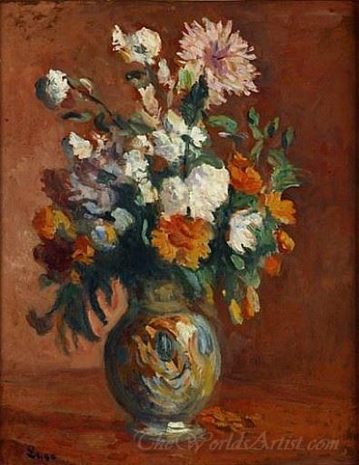 Red Flowers In A Vase 