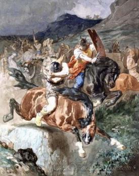 Combat De Cavaliers Francs  (Frankish Cavalry In Combat) 
