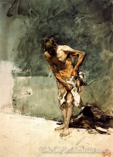 Man Almost Nude