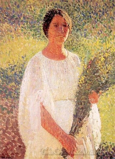 Woman With Flowers 