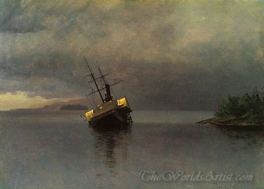 Ship Sailing To The Storm