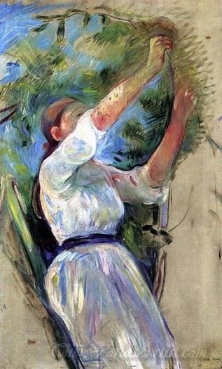 Young Girl Picking Cherries