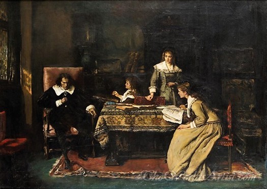The Blind Milton Dictating Paradise Lost To His Daughters