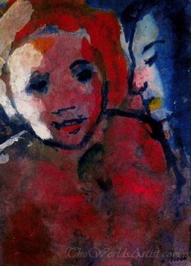 Couple Red And Blue In Sidelight