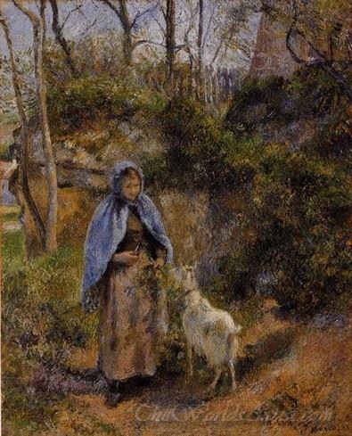 Peasant Woman With A Goat