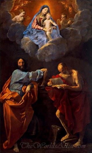The Virgin And Child Between Saints Thomas And Jerome