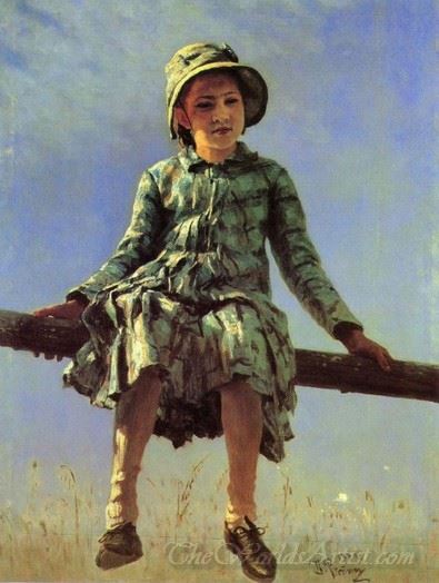 Portrait Of Vera Repina The Artists Daughter