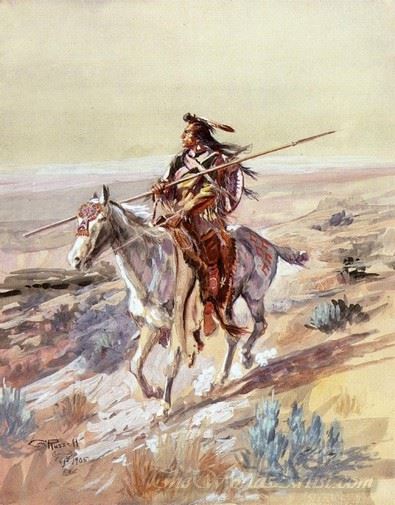 Indian With Spear