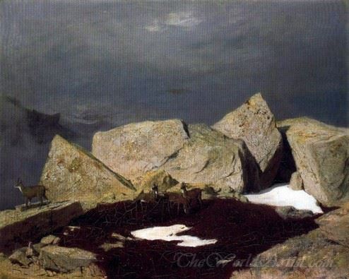 Mountain Landscape With Chamois