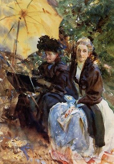 Miss Wedewood And Miss Sargent Sketching