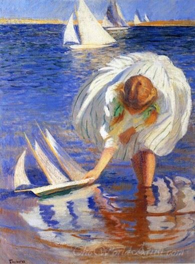 Girl With Sailboat Child With Boat