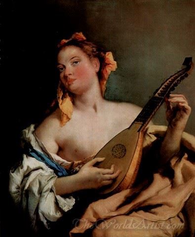 Young Singer With A Mandolin
