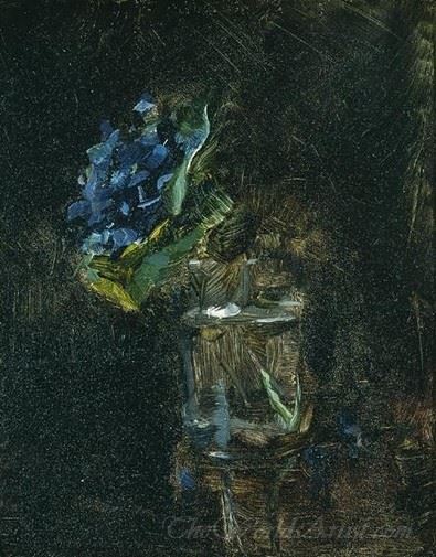 Bouquet Of Violets In A Vase