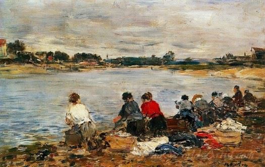 Laundresses On The Banks Of The Touques