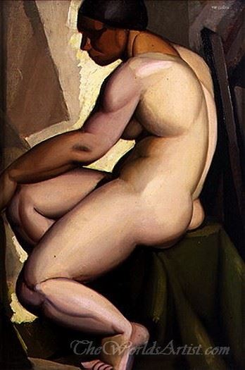 Seated Nude In Profile