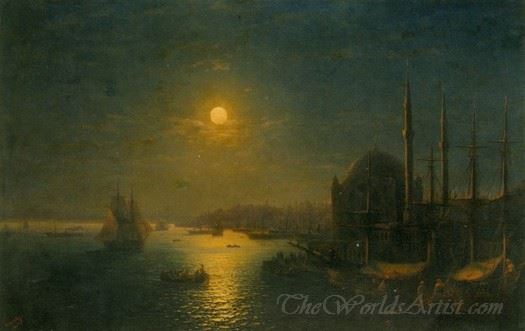 A Moonlit View Of The Bosphorus