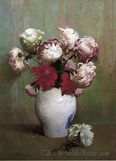Chrysanthemums In A Canton Vase