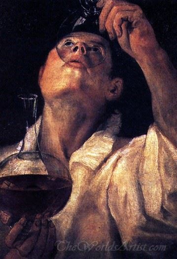 Portrait Of A Man Drinking