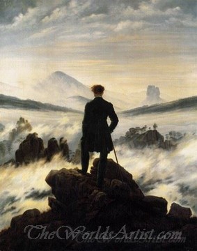 Original Caspar David Friedrich Wanderer above the Sea of Fog