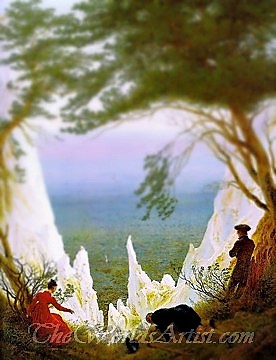 Tilt-Shift Caspar David Friedrich Chalk Cliffs on Rugen