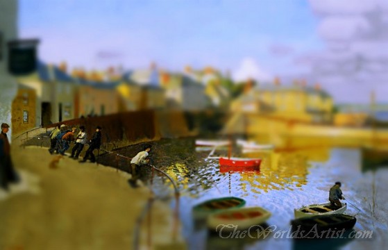 Tilt-Shift Harold Harvey A View Of Mousehole Harbour Cornwall