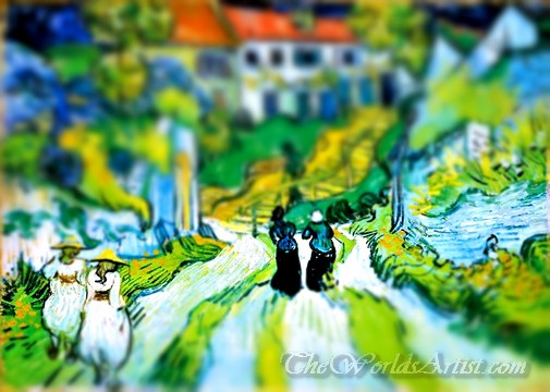 Tilt-Shift Vincent Van Gogh Stairway at Auvers