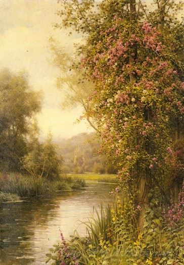 A Flowering Vine Along A Winding Stream