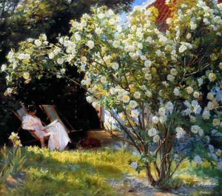 Marie In A Deckchair Reading