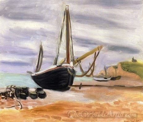 Boats At Etretat