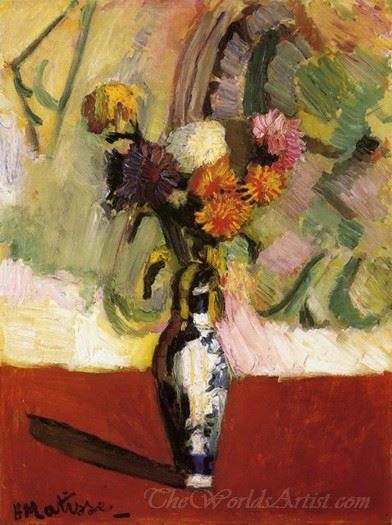 Chrysanthemums In A Chinese Vase