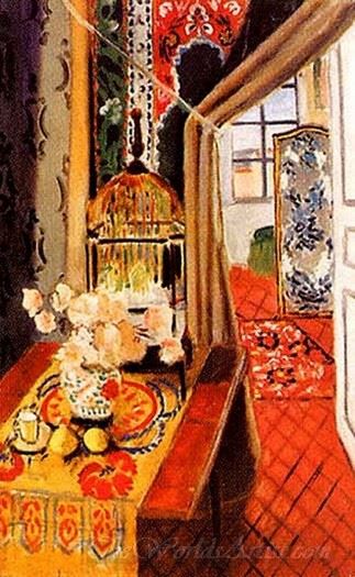 Interior Flowers And Parrot