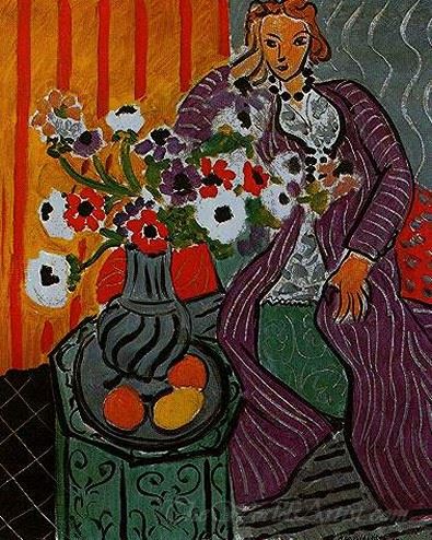 Robe Violette Et Anemones (Violet Dress And Anemones)